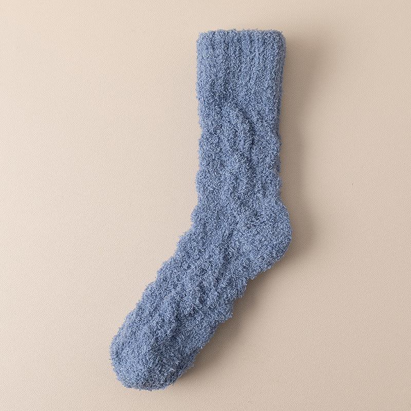Winter Warm Fuzzy Coral Fleece Socks Women Men Velvet
