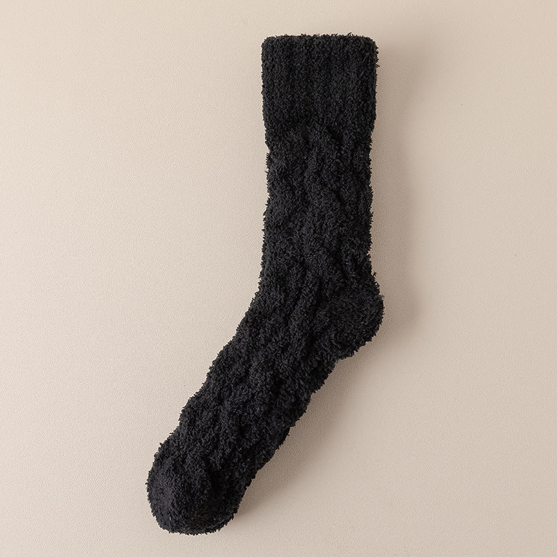 Winter Warm Fuzzy Coral Fleece Socks Women Men Velvet